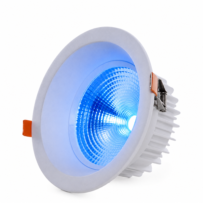 Spot encastré circulaire LED 18W 2520 lm anti-éblouissement UGR19 lumière bleue