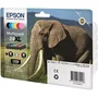 Epson C13T24384011 - Pack de 6 cartouches XL Claria Photo HD - Éléphant - Noir, Jaune, Cyan, Magenta, Cyan clair, Magenta clair