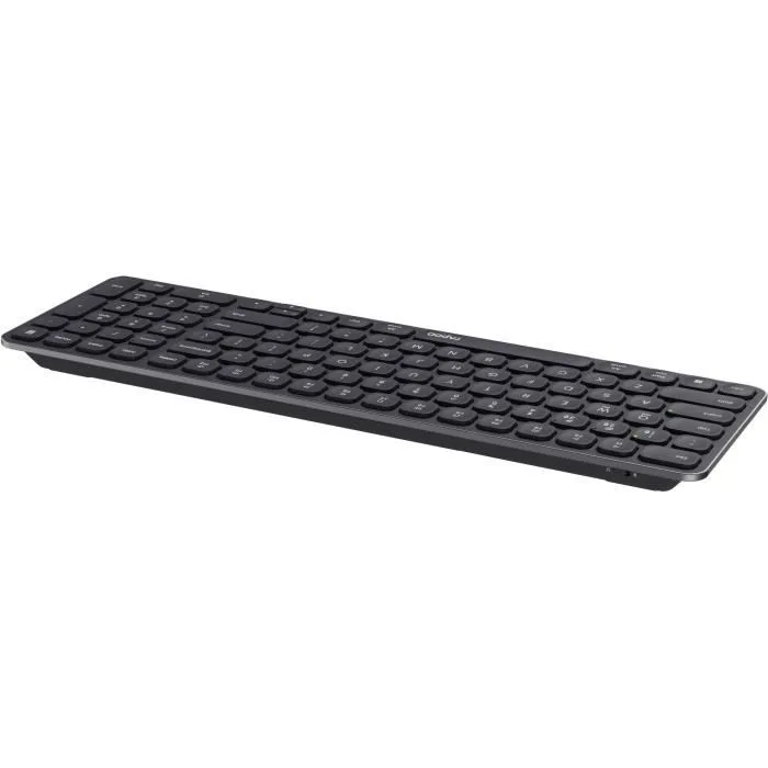 Rapoo E9310M Clavier sans fil multi-mode (mode clavier AZERTY) - Gris foncé Rapoo E9310M Clavier sans fil multi-mode (mode clavier AZERTY) - Gris foncé