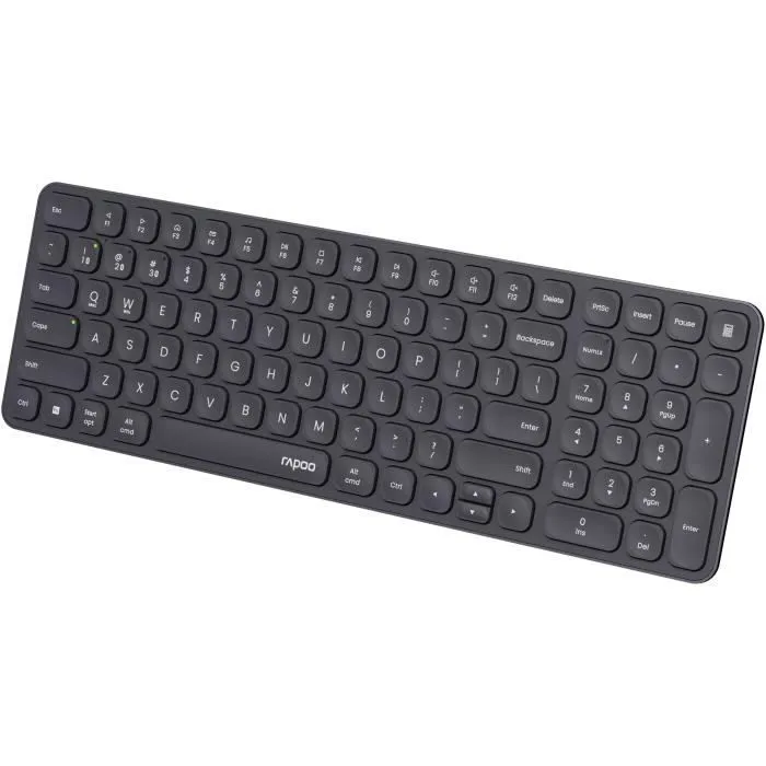 Rapoo E9310M Clavier sans fil multi-mode (mode clavier AZERTY) - Gris foncé Rapoo E9310M Clavier sans fil multi-mode (mode clavier AZERTY) - Gris foncé