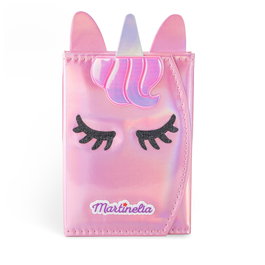 Martinelia Nécessaire de Voyage Petit Unicornio 31107 avec Maquillage pour Enfant - Jeu d'Imitation en Espagnol, 25 Fards à Paupières