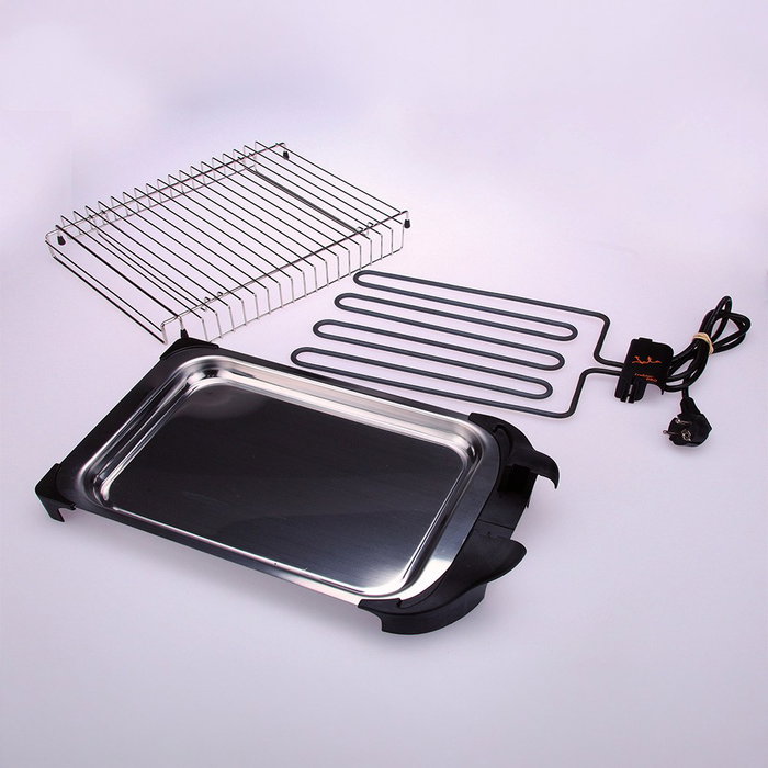 Jata Hogar Barbecue électrique 2400 W acier inoxydable 42 x 26 x 7 cm Jata Hogar Barbecue électrique 2400 W acier inoxydable 42 x 26 x 7 cm
