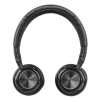 Elbe ABT-590-N Casque audio Bluetooth circum-aural pliable Noir avec microphone et entrée audio Aux-in
