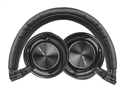 Elbe ABT-590-N Casque audio Bluetooth circum-aural pliable Noir avec microphone et entrée audio Aux-in