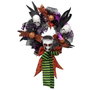 BigBuy Carnival Couronne décorative Halloween avec crânes et nœuds - 55cm