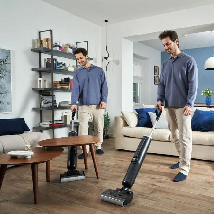 Hoover HW3 Turbo Aspirateur Laveur de Sols Sans Fil Noir et Argenté Hoover HW3 Turbo Aspirateur Laveur de Sols Sans Fil Noir et Argenté