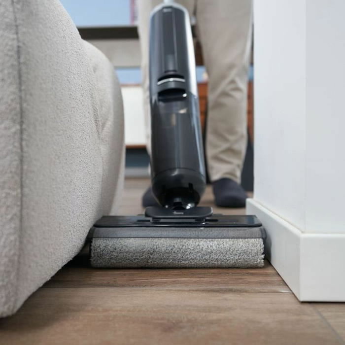 Hoover HW3 Turbo Aspirateur Laveur de Sols Sans Fil Noir et Argenté Hoover HW3 Turbo Aspirateur Laveur de Sols Sans Fil Noir et Argenté