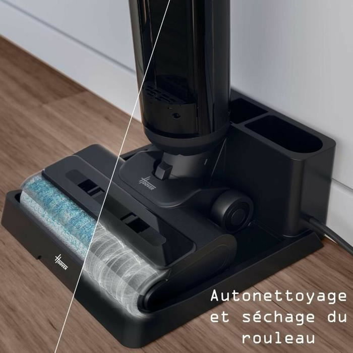 Hoover HW3 Turbo Aspirateur Laveur de Sols Sans Fil Noir et Argenté Hoover HW3 Turbo Aspirateur Laveur de Sols Sans Fil Noir et Argenté
