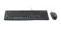 Logitech MK120 Clavier et Souris USB Bureau avec Layout QWERTZ Allemand, Design Résistant aux Éclaboussures, Pavé Numérique