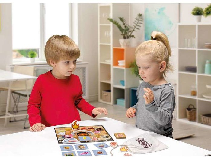 Cayro - Jeu Burning Bakery, jouet en bois FSC et carton pour enfants de 2 ans, multilingue