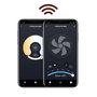 Muvit Lampe de Plafond LED avec Ventilateur Wi-Fi 40 W Compatible Alexa Google Home Siri