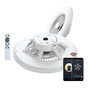 Muvit Lampe de Plafond LED avec Ventilateur Wi-Fi 40 W Compatible Alexa Google Home Siri