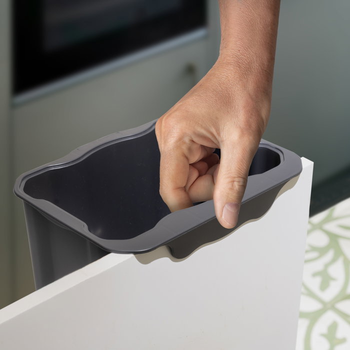 Emuca Poubelle de recyclage Recycle 5 L Gris anthracite