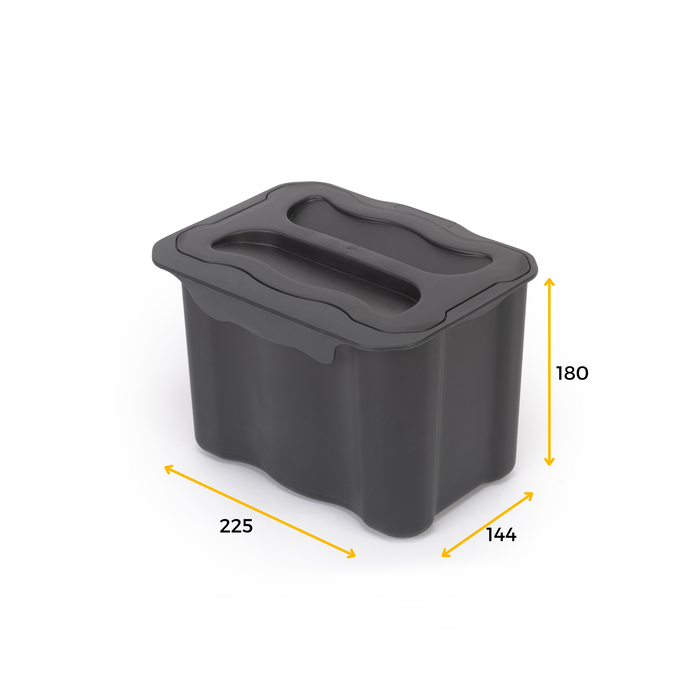 Emuca Poubelle de recyclage Recycle 5 L Gris anthracite