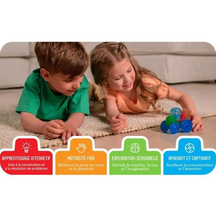 Goliath Jelly Blox - Coffret ferme, jeu de construction avec briques souples et flexibles pour enfants des 2 ans - Univers champetre et animaux