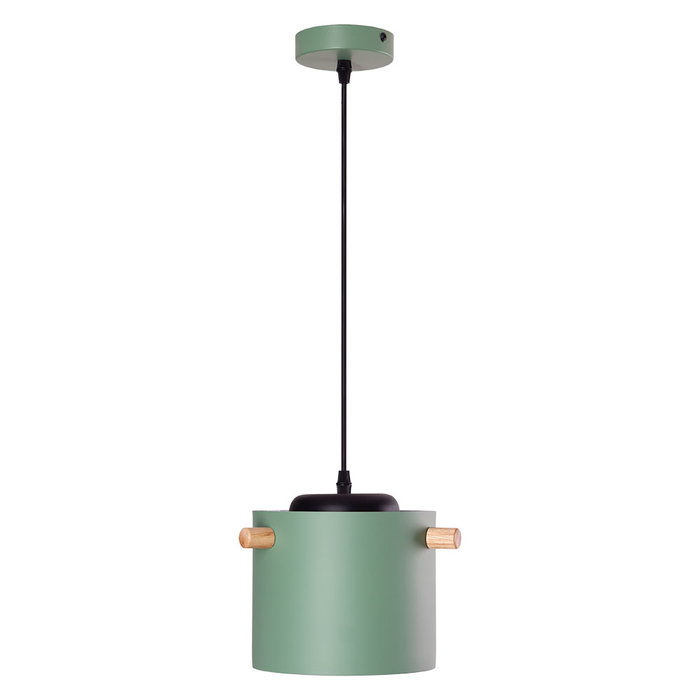 Lampe à Suspension Maliyah en aluminium et bois Lampe à Suspension Maliyah en aluminium et bois