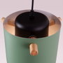 Lampe à Suspension Maliyah en aluminium et bois