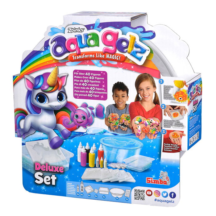Simba Aqua Gelz Deluxe Set 106322563 - Kit de création de figurines 3D, 9 couleurs, +8 ans Simba Aqua Gelz Deluxe Set 106322563 - Kit de création de figurines 3D, 9 couleurs, +8 ans