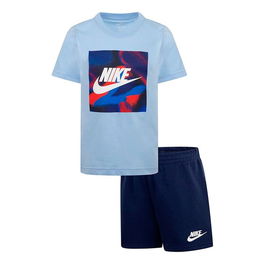 Ensemble de Sport pour Enfants Nike Nkn Club Express Ss Tee Bleu 8 ans