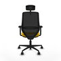 Piqueras y Crespo Chaise de Bureau Mardos Jaune et Noir