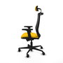 Piqueras y Crespo Chaise de Bureau Mardos Jaune et Noir
