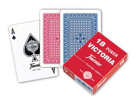 Fournier Jeu de 55 Cartes Poker en Anglais, N.18, Réf. 10023376, Étui Carton avec Index Jumbo