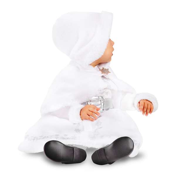 My Other Me - Déguisement Blanche Neige pour Noël, robe avec jupon, cache-épaules et capuche - Taille 12-24 mois (1-2 ans, à partir de 3 ans)