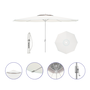 Marbueno Parasol de Jardin Blanc 300 cm en Acier