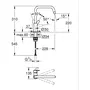 GROHE Start 304702430 Mitigeur de cuisine monocommande Noir mat, bec haut, rotation 150°, StarLight® et eau potable sans plomb