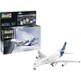 Revell - Maquette Airbus A380 - Model Set Complet avec Colle, Peintures et Accessoires - Reproduction Détailée du Plus Grand Avion de Ligne