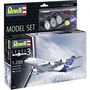 Revell - Maquette Airbus A380 - Model Set Complet avec Colle, Peintures et Accessoires - Reproduction Détailée du Plus Grand Avion de Ligne