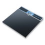 Beurer GS-39 Pèse-personne numérique en verre avec fonction vocale pour malvoyants, grand écran rétroéclairé bleu