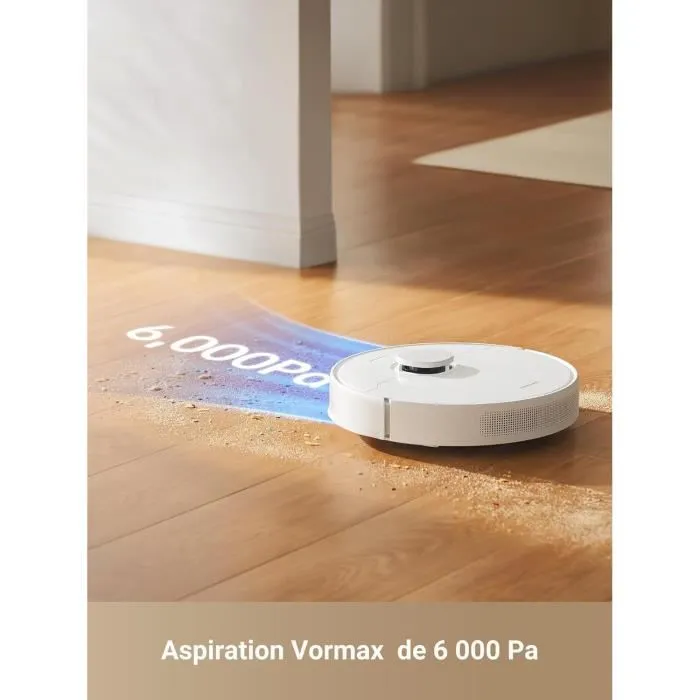 Dreame D10 Plus Gen 2 Robot Aspirateur Laveur avec Vidange Automatique Poussiere Navigation LiDAR Puissance 6000 Pa