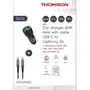 Thomson - Pack Chargeur de Voiture 12/24V 60W + Câble USB-C vers Lightning 5A Haute Performance 1.5m - Charge Rapide et Durable