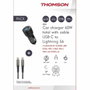 Thomson Pack chargeur de voiture 60 W et câble USB-C vers Lightning 5A 1,5 m