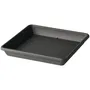 Deroma Soucoupe carrée DAY R anthracite pour pot de fleurs extérieur 38 cm, matière 100% recyclée, résistante au gel et aux UV