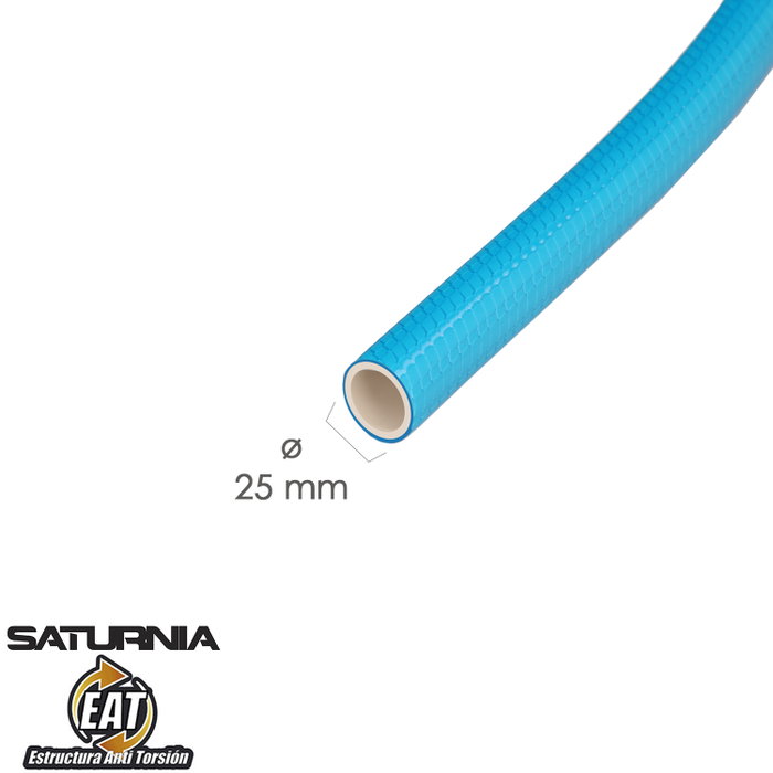 SATURNIA Manguera Tricotada No Torsion Blue Ø 25 mm, 50 m SATURNIA Manguera Tricotada No Torsion Blue Ø 25 mm, 50 m