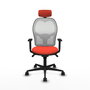 Piqueras y Crespo Chaise de Bureau 1D036N2 Orange Foncé et Blanc