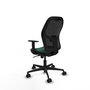 Piqueras y Crespo Chaise de Bureau Jorquera Vert Bouteille et Noir