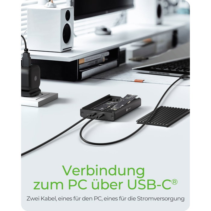 Icy IB-2817M-C32 Boîtier pour SSD M.2 NVMe Noir