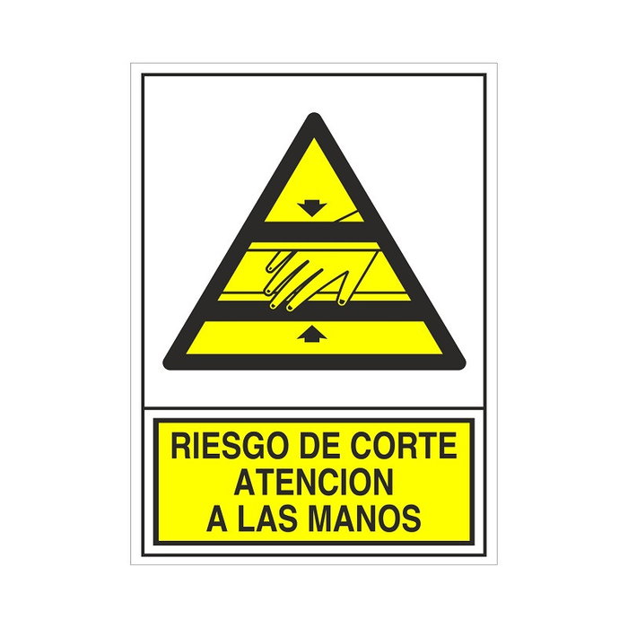 DUVER Signalétique autocollante de sécurité Risque de coupure aux mains 105x74 mm DUVER Signalétique autocollante de sécurité Risque de coupure aux mains 105x74 mm
