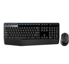 Logitech MK345 Ensemble clavier et souris sans fil Comfort - Clavier AZERTY français complet avec repose-poignet et souris ergonomique