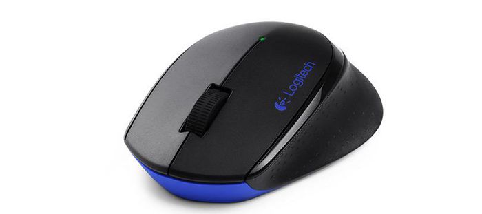 Logitech MK345 Ensemble clavier et souris sans fil Comfort - Clavier AZERTY français complet avec repose-poignet et souris ergonomique
