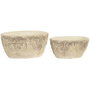 Home ESPRIT Centre de Table Blanc Ciment 22 x 14 x 11 cm (2 Unités)
