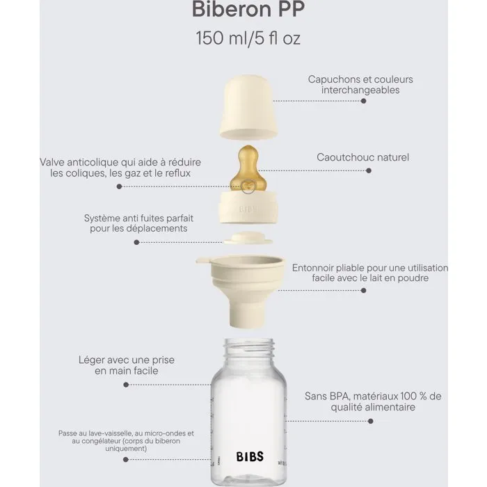 Bibs Grow & Flow Biberon bébé - Pack de 2 - Ivory