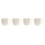Home ESPRIT Tasse mug Blanc Brun foncé Avec relief 350 ml