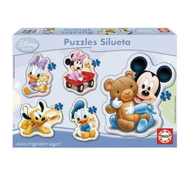 Educa Puzzles Progressifs Mickey pour Bébé de 2 Ans et Plus - 5 Puzzles de 3 à 5 Pièces en Espagnol