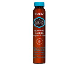 Hask Huile Réparatrice à l'Huile d'Argan 18 ml - Soin Cheveux Secs et Abîmés, Sans Sulfates ni Parabènes
