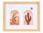 GIFTDECOR Cadre photo 2 photos 10x15 effet bambou marron
