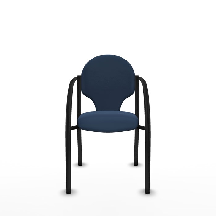 Piqueras Y Crespo Chaise Hellín Bleu marine avec Bras fixes et Similicuir